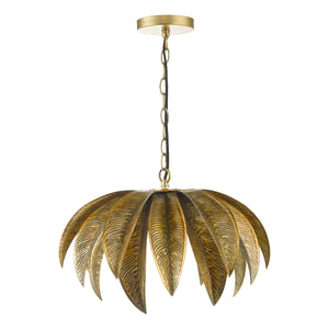 DAR CAR0135 Cara Gold Palm Leaf Pendant