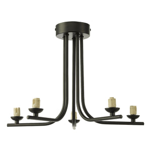 Gallery Cradle 5 Light Semi Flush Frame