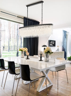 Franklite FL2503-12 Coral 12 Light Oval Island Pendant