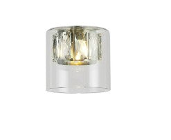 Spacek 12x11cm Double Crystal Glass (AB) Clear Glass Outer And Crystal Inner Shade EM9359