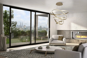 Nolte LED 5 Ring Pendant Light In Sand Gold EMGS9999-HSA