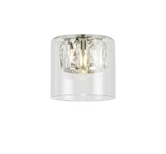 Spacek 12x11cm Double Crystal Glass (AB) Clear Glass Outer And Crystal Inner Shade EM9359