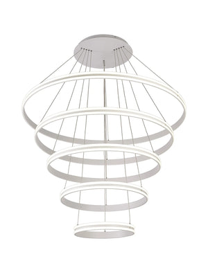 Nolte 5 Ring LED Pendant, White, EMHW9999-HSA