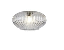 Spacek 16x9cm Oval Sphere Ribbed (Q) Glass Shade EM1069