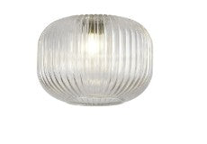 Spacek 18x13cm Pumpkin Shaped Ribbed (R) Glass Shade EM2069