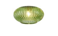 Spacek 16x9cm Oval Sphere Ribbed (Q) Glass Shade EM1069