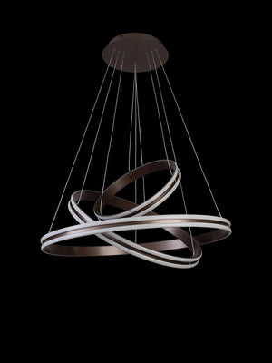 Nolte 3 Ring LED Pendant, Coffee, EMOC0777-HSA