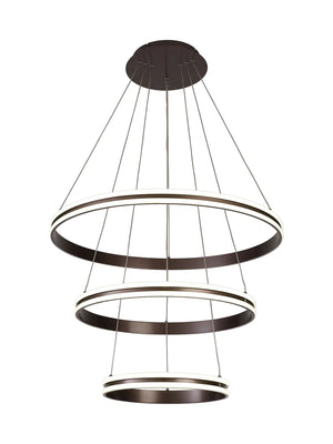 Nolte 3 Ring LED Pendant, Coffee, EMOC0777-HSA