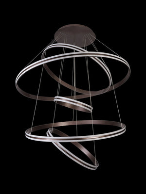 Nolte 5 Ring LED Pendant, Coffee, EMOC9999-HSA