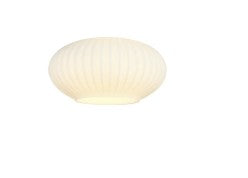 Spacek 16x9cm Oval Sphere Ribbed (Q) Glass Shade EM1069