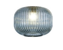 Spacek 18x13cm Pumpkin Shaped Ribbed (R) Glass Shade EM2069