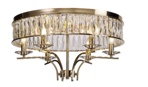 Diyas Vivienne Crystal 6 Light Flush