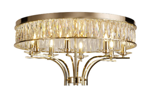 Diyas Vivienne Crystal 8 Light Flush