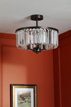 Laura Ashley LA3756610-Q Elkwood 3 Light Semi Flush