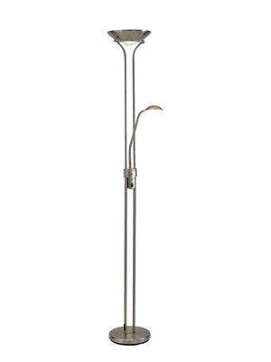 Hanks EMNS6280D-HSA Satin Nickel LED 2 Light Floor Lamp With USB