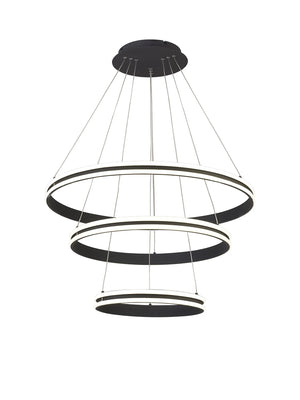 Nolte 3 Ring LED Pendant Light In Graphite EMRG0777-HSA