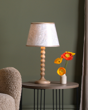 Dar SPO4229 Spool Table Lamp Base Cream
