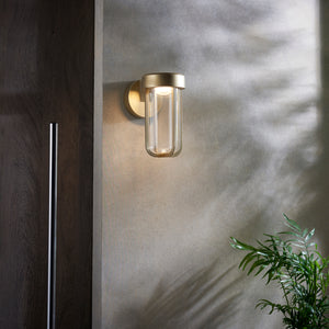MIL855240 Miller Wall Light Brushed Gold Clear