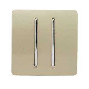 Trendiswitch Modern 2 Gang Retractive Doorbell Switch