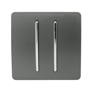 Trendiswitch Modern 2 Gang Retractive Doorbell Switch
