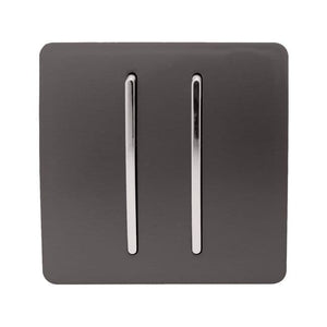 Trendiswitch Artistic Modern 2 Gang Rocker Light Switch (1x 1 or 2 way and 1x Intermediate)