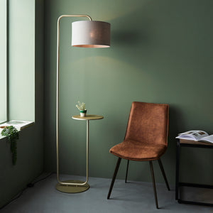 DUK620133 Duke Champagne Floor Lamp c/w Table