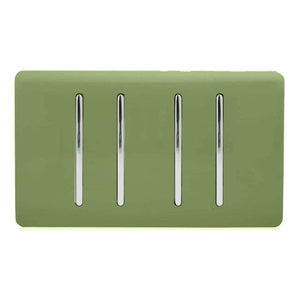 Trendiswitch Artistic Modern 4 Gang Light Switch (1x 1 or 2 Way and 3 x Intermediate)