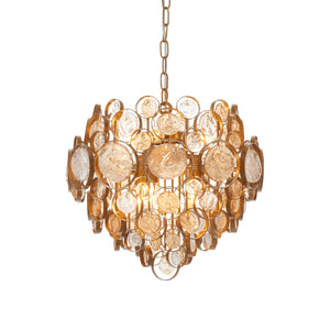 Farrant FAR989092 6 Light Pendant Gold with Glass