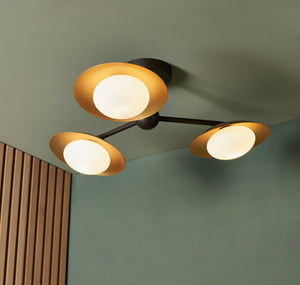 Goldmark GOL034077 3 Light Semi Flush Gold