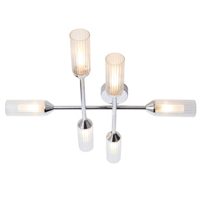 NOV045253 Novak 6 Light Chrome with Glass