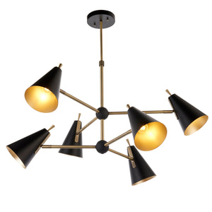 STE702049 Steiner 6 Light Pendant Antique Brass