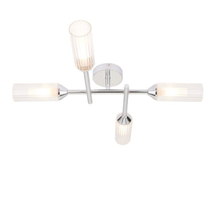 NOV170253 Novak 4 Light Chrome with Glass