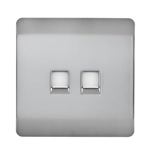 Trendiswitch Modern 2 Gang RJ45 Cat 5e PC Ethernet Socket