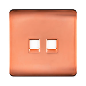 Trendiswitch Modern 2 Gang RJ45 Cat 5e PC Ethernet Socket