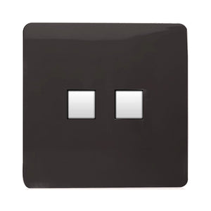 Trendiswitch Modern 2 Gang RJ45 Cat 5e PC Ethernet Socket