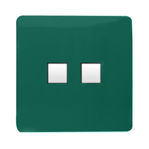 Trendiswitch Modern 2 Gang RJ45 Cat 5e PC Ethernet Socket