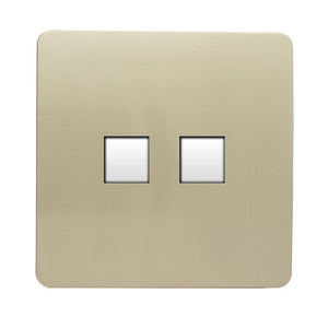 Trendiswitch Modern 2 Gang RJ45 Cat 5e PC Ethernet Socket
