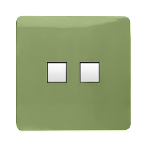 Trendiswitch Modern 2 Gang RJ45 Cat 5e PC Ethernet Socket