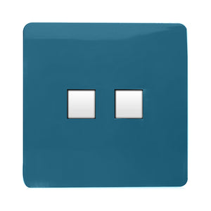 Trendiswitch Modern 2 Gang RJ45 Cat 5e PC Ethernet Socket