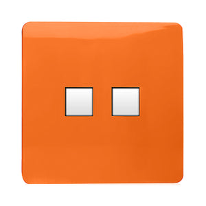 Trendiswitch Modern 2 Gang RJ45 Cat 5e PC Ethernet Socket