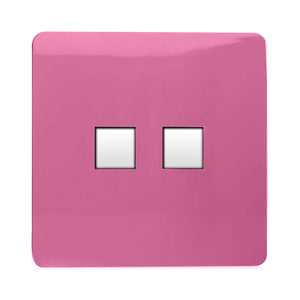 Trendiswitch Modern 2 Gang RJ45 Cat 5e PC Ethernet Socket