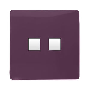 Trendiswitch Modern 2 Gang RJ45 Cat 5e PC Ethernet Socket