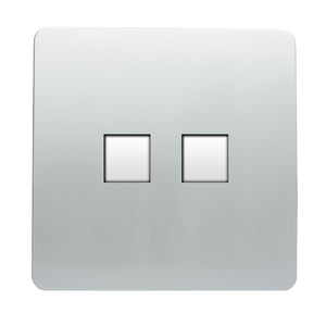 Trendiswitch Modern 2 Gang RJ45 Cat 5e PC Ethernet Socket