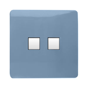 Trendiswitch Modern 2 Gang RJ45 Cat 5e PC Ethernet Socket