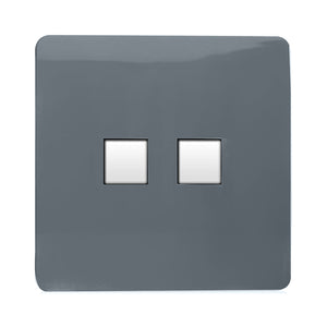 Trendiswitch Modern 2 Gang RJ45 Cat 5e PC Ethernet Socket