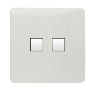 Trendiswitch Modern 2 Gang RJ45 Cat 5e PC Ethernet Socket