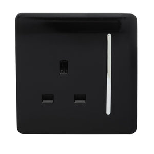 Trendiswitch Modern 1 Gang 13 Amp Switched Plug Socket