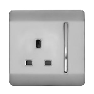 Trendiswitch Modern 1 Gang 13 Amp Switched Plug Socket