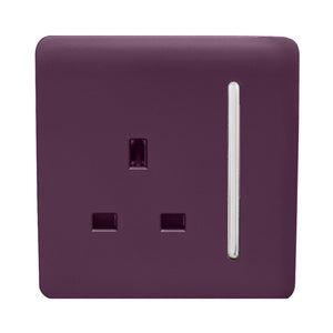 Trendiswitch Modern 1 Gang 13 Amp Switched Plug Socket