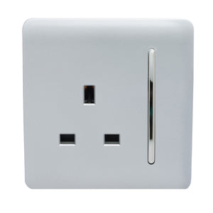 Trendiswitch Modern 1 Gang 13 Amp Switched Plug Socket